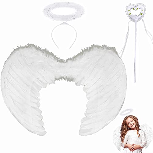 Engelsflügel Weiße,60CM Engel Flügel,Engel Kostüm Damen mit Heiligenschein,SWeiße Flügel Mädchen,Kostüm Engel,Engels Flügel Kostüm für Cosplay Party Kostüme Deko Engelsflügel Weiße,60CM Engel Flügel,Engel Kostüm Damen mit Heiligenschein,SWeiße Flügel Mädchen,Kostüm Engel,Engels Flügel Kostüm für Cosplay Party Kostüme Deko von KWHSUN