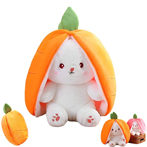 Osterhase Plüschtier, 18cm/25cm/35cm Hide and Seek Bunny, Osterhasen Stofftier, Easter Bunny Stuffed Animal, Karotten Erdbeer Häschen Kissen Plüschtier, für Osterparty Dekorationen Osterhase Plüschtier, 18cm/25cm/35cm Hide and Seek Bunny, Osterhasen Stofftier, Easter Bunny Stuffed Animal, Karotten Erdbeer Häschen Kissen Plüschtier, für Osterparty Dekorationen von KWJXTBSX
