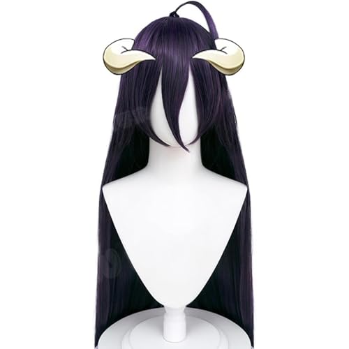Anime-Cosplay-Perücke, Anime Overlord Albedo Dunkelviolette Lange Cosplay-Perücke mit Perückenkappe Anime-Cosplay-Perücke, Anime Overlord Albedo Dunkelviolette Lange Cosplay-Perücke mit Perückenkappe von KXAOXGRC