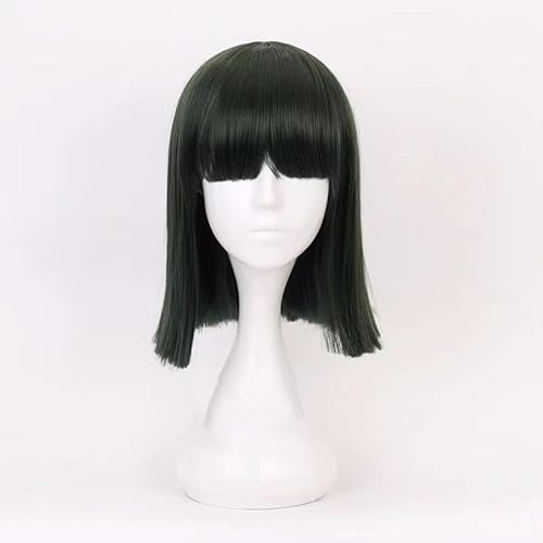 Anime-Cosplay-Perücke, Cosplay Perücke Nigihayami Kohakunushi Weißer Drache Dunkelgrün Kurzes Haar Mit Perückenkappe von KXAOXGRC