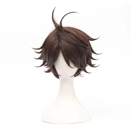Anime-Cosplay-Perücke, Haikyuu Oikawa Tooru Anime Cosplay Perücke Dunkelbraun mit kostenloser Perückenkappe von KXAOXGRC