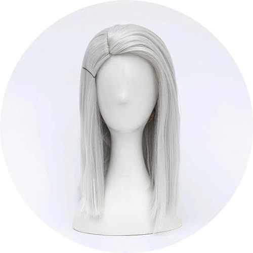 Anime-Cosplay-Perücke, Overwatch Ashe Mittelkurzes Haar Hitzebeständige Cosplay-Perücke mit Perückenkappe von KXAOXGRC