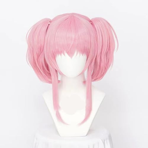 Anime-Cosplay-Perücke, Shugo Chara Hinamori AMU Cosplay Perücke Rosa Verstellbarer Doppeltiger Clip Hitzebeständige Kappe von KXAOXGRC