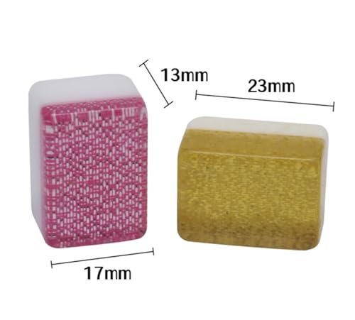 KXAOXGRC Chinesisch Mahjong, Chinesisches Mahjong-Set, 144 23 mm große Spielsteine, mit Aufbewahrungsbox, beiges Melamin(Glitter) von KXAOXGRC