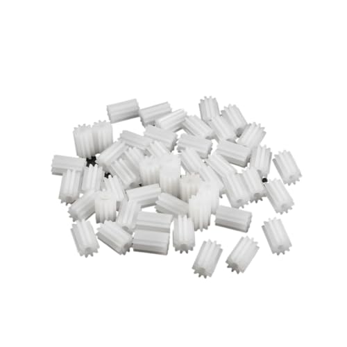 KXAOXGRC Kunststoff-Zahnrad, Kunststoff-Stirnrad, 10 Zähne, 2 mm Loch, mehrere Größen, 50 Stück(6x10mm) von KXAOXGRC