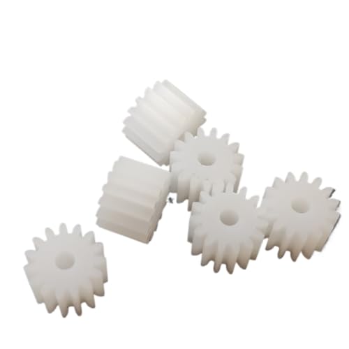 KXAOXGRC Kunststoff-Zahnrad, Kunststoff-Stirnräder, 0,5 M Modul, 8–18 Zähne, 2 mm Bohrung, 30 Stück(14 Teeth) von KXAOXGRC