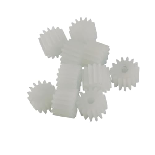 KXAOXGRC Kunststoff-Zahnrad, Kunststoffzahnräder, 0,5 Modul, 10 Stück, 8T-16T, 2 mm Bohrung, 5 mm Dicke, Getriebe(12 Teeth) von KXAOXGRC