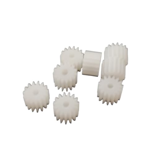 KXAOXGRC Kunststoff-Zahnrad, Stirnräder aus Kunststoff, 10 Stück, 0,5 Modul, 8 Zähne, 1,95 mm Bohrung, 2 mm Welle, 5 mm Durchmesser von KXAOXGRC