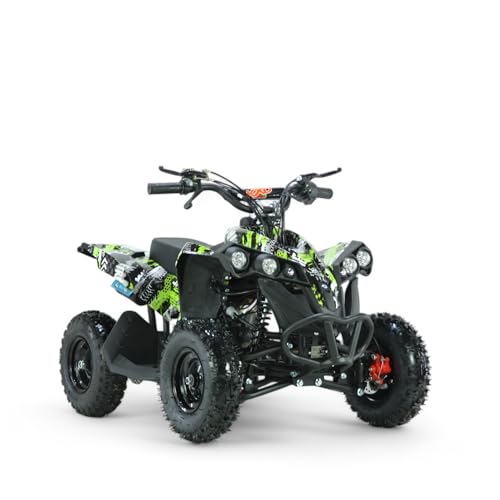 KXD M3 6" E-Starter 49ccm 2T Quad Mini ATV Miniquad Benzinmotor Kinderquad Kinder Enduro Pocketquad Sportquad Jugendliche Kid Freizeitfahrzeuge Erwachsene Funsport (Grafity Blau) von KXD
