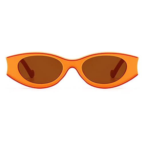 KXQYIKYI Damen-Sonnenbrille, Retro-Straßen-Sonnenbrille, Sommer-Partyzubehör, klassisch (Farbe: Orange, Größe: Einheitsgröße) von KXQYIKYI