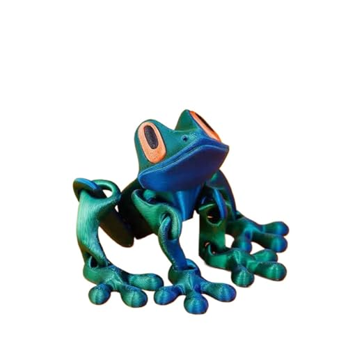 KXWDKJ 3D Animals 3D Printed Things Magnetic Frog Refrigerator Magnet for Home Office Executive Desk Decoration (15.5cm/6in,Blue Green) von KXWDKJ