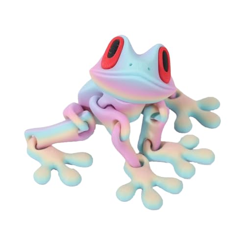KXWDKJ 3D Animals 3D Printed Things Magnetic Frog Refrigerator Magnet for Home Office Executive Desk Decoration (15.5cm/6in,Candy) von KXWDKJ