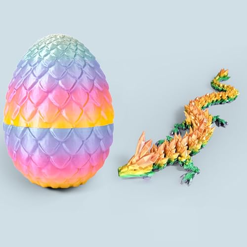 KXWDKJ 3D-Drachenspielzeug, Drachen mit Ei, Bonbonfarbe, für Zuhause, Büro, Bürodekoration, Schreibtischspielzeug (22 cm) von KXWDKJ