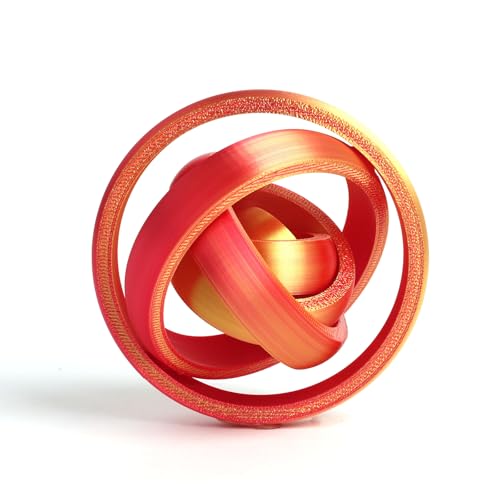 KXWDKJ 3D-Druck-Spielzeug, Dekompressions-Dekoration für Zuhause, Büro, Computer (Goldrot) von KXWDKJ