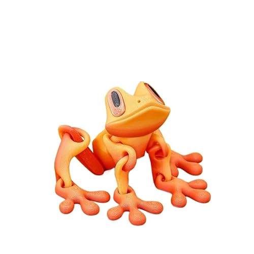 KXWDKJ 3D-Druck: 3D-Gedruckter magnetischer Frosch-Kühlschrankmagnet für die Schreibtischdekoration im Homeoffice (15.5cm/6in,Red Gold) von KXWDKJ