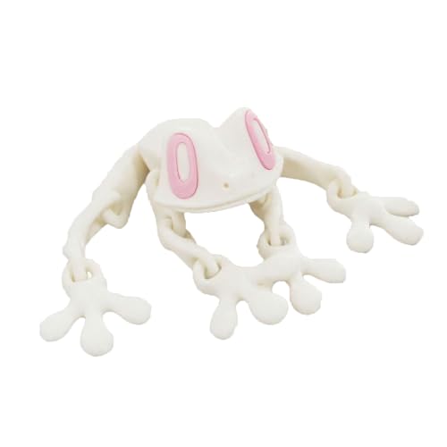 KXWDKJ 3D-Druck: 3D-Gedruckter magnetischer Frosch-Kühlschrankmagnet für die Schreibtischdekoration im Homeoffice (15.5cm/6in,White) von KXWDKJ