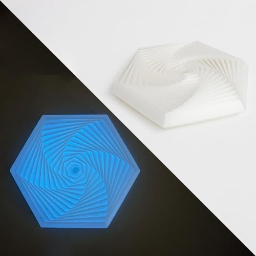 KXWDKJ 3D-Drucker-Spielzeug für Zuhause, Büro, Dekompression, Dekoration, Schreibtisch-Spielzeug (8,2 cm, leuchtendes Blau) von KXWDKJ