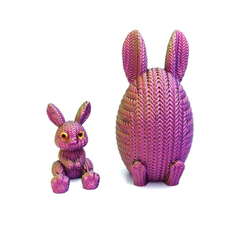 KXWDKJ 3D-Drucker-Spielzeug mit 3D-Druckern, Hase mit Ei, für Zuhause, Büro, Dekompression, Dekoration, Schreibtisch-Spielzeug (3-farbiger Farbverlauf) von KXWDKJ