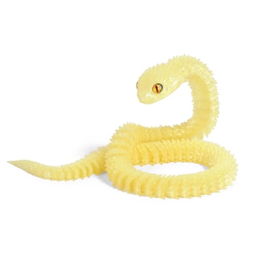 KXWDKJ 3D-Tiere, 3D-gedruckte Schlangen-Kristalltextur, voll bewegliche Gelenke für Zuhause, Büro, Chefschreibtisch, 45 cm, Zitronengelb von KXWDKJ