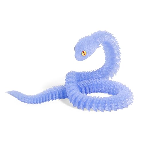 KXWDKJ 3D-Tiere, 3D-gedruckte Schlangen-Kristalltextur, voll bewegliche Gelenke für Zuhause, Büro, Chefschreibtisch, Dekoration, 30 cm, Wolkenviolett von KXWDKJ