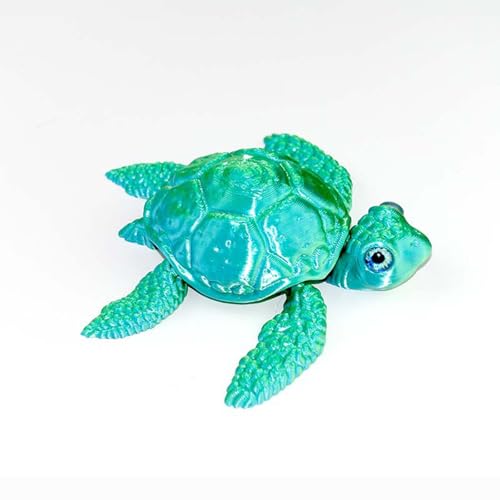 KXWDKJ 3D-gedruckte Fidgets, 3D-gedrucktes Tier, Meeresschildkröte, PLA-Material für Zuhause, Büro, Chef, Schreibtisch, Dekoration, Aquarium, Landschaftsbau (Grün) von KXWDKJ
