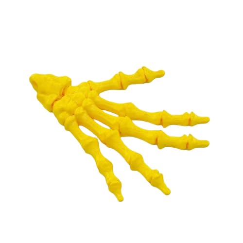 KXWDKJ 3D-gedruckte Fidgets: 3D-gedruckte Halloween-Skeletthand (10 cm), für stimmungsvolle Halloween-Dekoration (Light Gold) von KXWDKJ