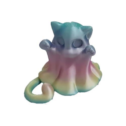 KXWDKJ 3D-gedruckte Mini-Tiere: 3D-gedrucktes Spielzeug, Geisterkätzchen, für stimmungsvolle Halloween-Dekoration (Candy) von KXWDKJ