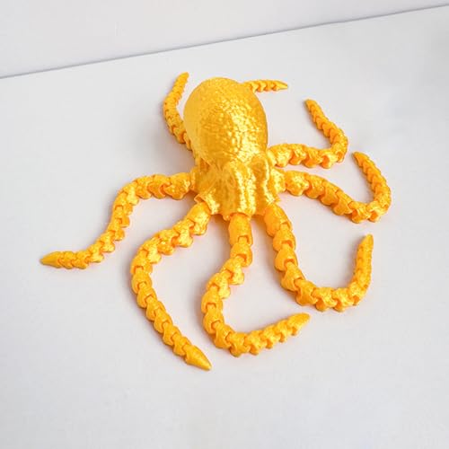 KXWDKJ 3D-gedruckte Tiere, 3D-Druck, Krake, 17 cm, für Zuhause, Büro, Chef, Schreibtisch, Dekoration, Laserviolett von KXWDKJ