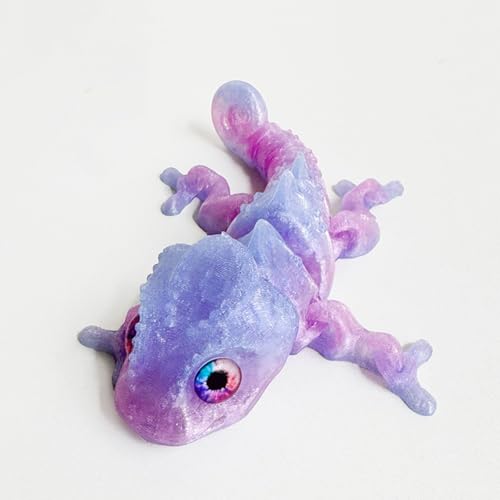 KXWDKJ 3D-gedrucktes Fidgets, 3D-gedrucktes Spielzeug, Chamäleon, 14 cm, für Zuhause, Büro, Chefschreibtisch, Dekoration (Kristall) von KXWDKJ