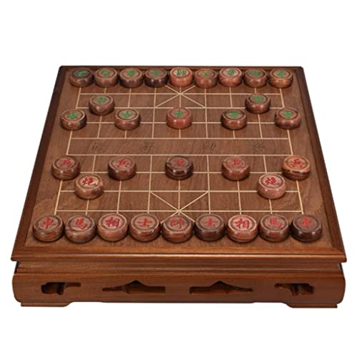Chinesisches Xiangqi, Schachspiel, Puzzlespiel, Tischspiele mit Schachbox/Schachtisch/Figuren, pädagogisches Strategiespiel for 2 Spieler, Durchmesser 4,8 cm/1,9 Zoll(Size:Hongsuanzhi) von KXXNYA