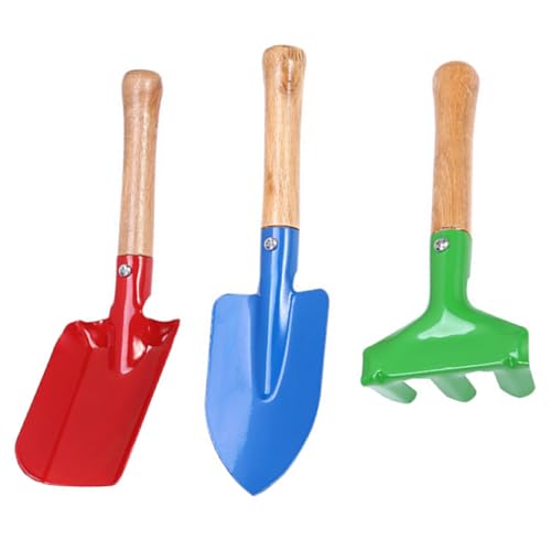 KYEQATY 3pcs/Set Kids Gardening Tools Set Bunte Metal Kids Gartenset mit Rake Shovel Trowel DIY Toddler Gartenwerkzeug mit Holzgriff für Kinder Frühling im Freien Spielzeug im Freien KYEQATY 3pcs/Set Kids Gardening Tools Set Bunte Metal Kids Gartenset mit Rake Shovel Trowel DIY Toddler Gartenwerkzeug mit Holzgriff für Kinder Frühling im Freien Spielzeug im Freien von KYEQATY