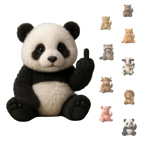 Mittelfinger Tiere, Stressminderndes Weiches Plüsenspielzeug, Humor, Ausdrucksstarke Gesten, Desktopdekoration, Neuheit Und Einzigartigkeit, Emotionale Unterstützung von KYGVHOHI