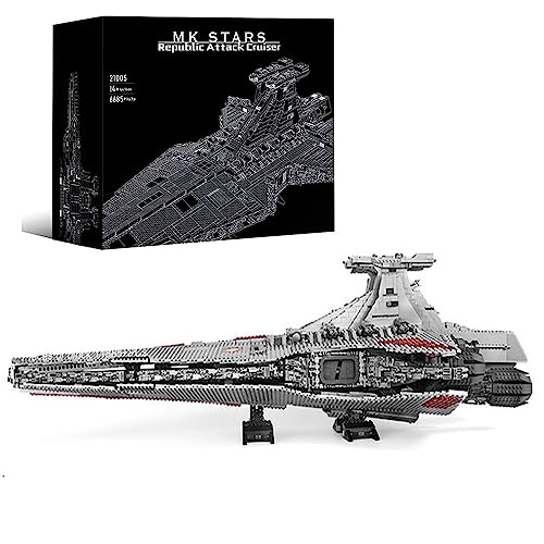 KYLE 21005 Venator Angriffskreuzer für Lego Star Wars Sternenzerstorer, RepubIic Attack Cruiser, Super Star Destroyer Modell von KYLE