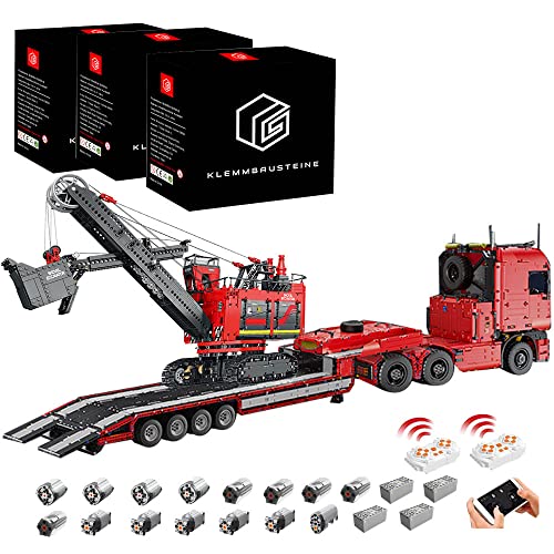 KYLON Technik LKW mit Anhänger, Bagger, 11100+ Teile Technik LKW mit Anhanger, Technik Truck mit Anhänger, Raupenbagger Modell Bausatz Kompatibel mit Technik LKW KYLON Technik LKW mit Anhänger, Bagger, 11100+ Teile Technik LKW mit Anhanger, Technik Truck mit Anhänger, Raupenbagger Modell Bausatz Kompatibel mit Technik LKW von KYLON