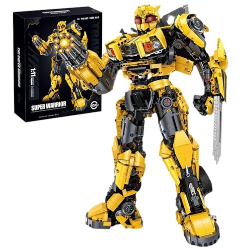 Technik Bumblebee Mech Roboter, 3855 Teile Technik Mech groß Bausatz, Mech Roboter KIemmbausteine für Kinder, Erwachsene Baumeister Technik Bumblebee Mech Roboter, 3855 Teile Technik Mech groß Bausatz, Mech Roboter KIemmbausteine für Kinder, Erwachsene Baumeister von KYLON