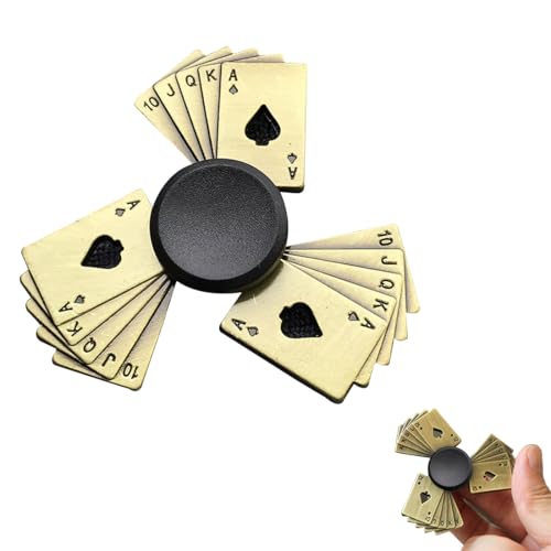 KYLOS Fidget Spinner Metall Finger Spinner Edelstahl - Antik Bronze Poker Ace Design - Hochwertiges Anti-Stress Spielzeug Mit Kugellager Für Erwachsene & Kinder - 2-5 Min Laufzeit - EDC Geschenk KYLOS Fidget Spinner Metall Finger Spinner Edelstahl - Antik Bronze Poker Ace Design - Hochwertiges Anti-Stress Spielzeug Mit Kugellager Für Erwachsene & Kinder - 2-5 Min Laufzeit - EDC Geschenk von KYLOS