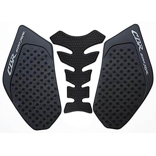 KYN Für Honda CBR600RR 2003 2004 2005 2006 Motorrad 3M Gas Tank Pad Anti-Rutsch Aufkleber Seite Kraftstoff Gas Grip Aufkleber Protector (schwarz) von KYN