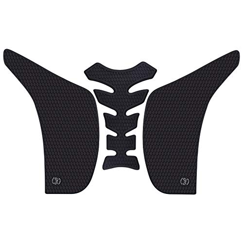 KYN Für Yamaha FZ1 FZ1N FZ1S 2006 bis 2019 Motorrad 3M Tankpad Anti-Rutsch-Aufkleber Seite Kraftstoff Gas Grip Aufkleber Protector (schwarz) von KYN
