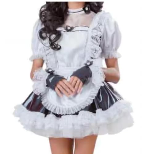 KYXSPINWARDPV Abschließbares Sissy Dienstmädchenkleid, Cosplay, individuelles Halloween-Kostüm, Weiß, Größe 3XL KYXSPINWARDPV Abschließbares Sissy Dienstmädchenkleid, Cosplay, individuelles Halloween-Kostüm, Weiß, Größe 3XL von KYXSPINWARDPV