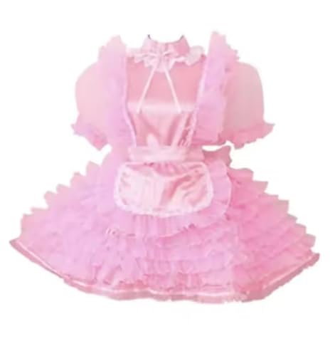 KYXSPINWARDPV Cosplay Dienstmädchen-Kostüm, Satin-Organza-Kostüm, personalisierbar, Rosa, Größe 3XL KYXSPINWARDPV Cosplay Dienstmädchen-Kostüm, Satin-Organza-Kostüm, personalisierbar, Rosa, Größe 3XL von KYXSPINWARDPV