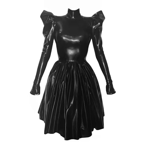 KYXSPINWARDPV Rollenspiel-Kostüm, Kleid, PVC-Leder, langärmelig, plissiert, Midi-Kleid, High Street Club, Damen, Cosplay, Anpassung, Schwarz , L KYXSPINWARDPV Rollenspiel-Kostüm, Kleid, PVC-Leder, langärmelig, plissiert, Midi-Kleid, High Street Club, Damen, Cosplay, Anpassung, Schwarz , L von KYXSPINWARDPV