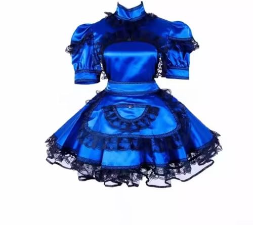 KYXSPINWARDPV Sissy Abschließbares Kleid, Dienstmädchen-Cosplay-Kostüme, personalisierbar, Blau, Größe 3XL KYXSPINWARDPV Sissy Abschließbares Kleid, Dienstmädchen-Cosplay-Kostüme, personalisierbar, Blau, Größe 3XL von KYXSPINWARDPV