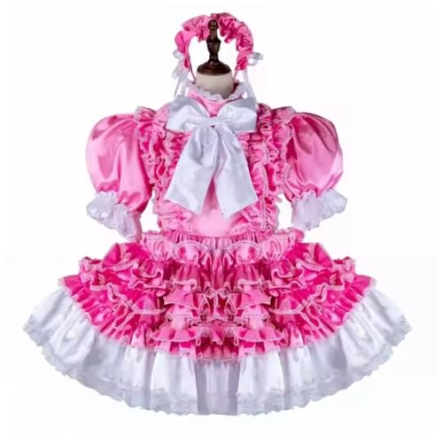 KYXSPINWARDPV Sissy Abschließbares Kleid, Dienstmädchen-Cosplay-Kostüme, personalisierbar, Rosa, Größe XL KYXSPINWARDPV Sissy Abschließbares Kleid, Dienstmädchen-Cosplay-Kostüme, personalisierbar, Rosa, Größe XL von KYXSPINWARDPV