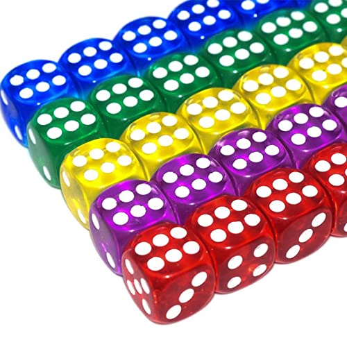 20 Stück Würfel Bunt Set 6-Seitig, 14 mm von KZTHA