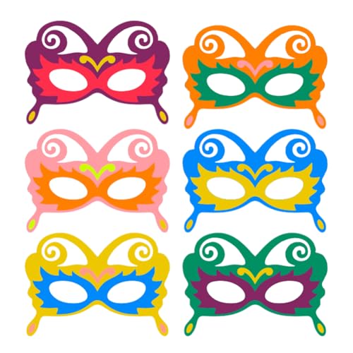 Kinder Masken，6 Stück Schmetterlingsmaske，Tiermasken，Masken Kinder Geburtstag，Partymasken für Kinder，Cosplay Party Masken Schmetterling Thema Party Dekorationen von KaMnik
