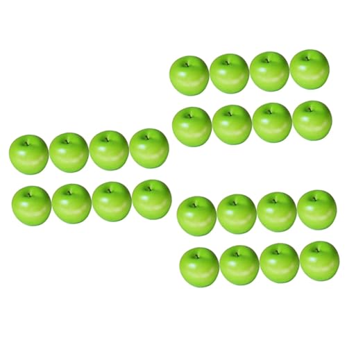 KaTiak Model Food, 80 Stück Puppenhaus-Fruchtfiguren, Simulation, Mini-grüne künstliche rote Äpfel, dekorative gefälschte Äpfel, Hochzeitsfeier-Requisite (Color : Greenx3pcs, Size : 3.5X3.5CMx3pcs) von KaTiak