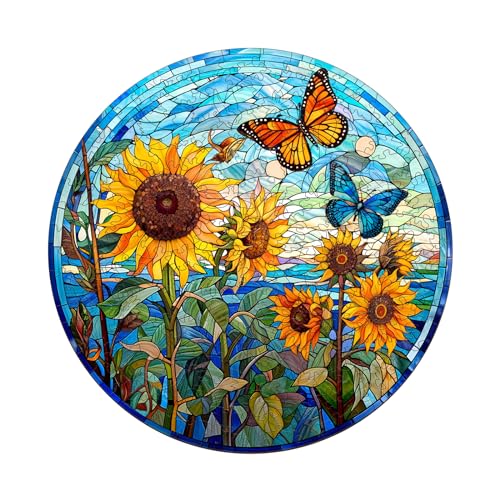 KaayeeWood Holzpuzzle Erwachsene,300 Teile 3D Vision Effekt Sonnenblume aus Buntglas Holz Puzzle,Einzigartige Wooden Puzzle Mit Box Aus Holz Geburtstagsgeschenk für Erwachsene und Kinder KaayeeWood Holzpuzzle Erwachsene,300 Teile 3D Vision Effekt Sonnenblume aus Buntglas Holz Puzzle,Einzigartige Wooden Puzzle Mit Box Aus Holz Geburtstagsgeschenk für Erwachsene und Kinder von KaayeeWood