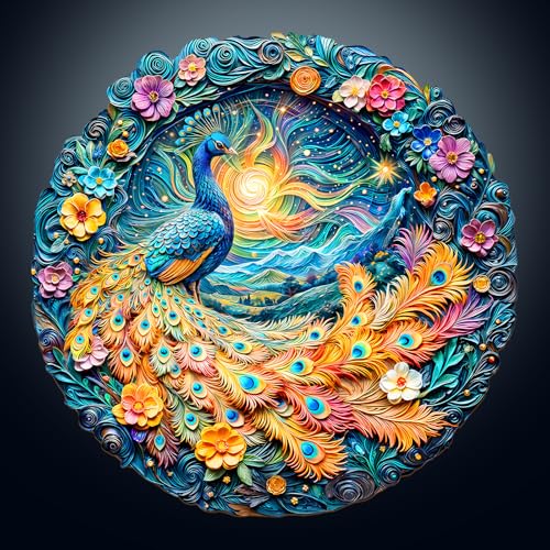 KaayeeWood Holzpuzzle Erwachsene,300 Teile 3D Vision Effekt Aurora Pfau Holz Puzzle,Einzigartige Wooden Puzzle Mit Box Aus Holz Geburtstagsgeschenk für Erwachsene und Kinder KaayeeWood Holzpuzzle Erwachsene,300 Teile 3D Vision Effekt Aurora Pfau Holz Puzzle,Einzigartige Wooden Puzzle Mit Box Aus Holz Geburtstagsgeschenk für Erwachsene und Kinder von KaayeeWood