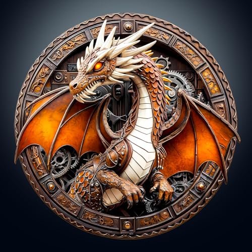 KaayeeWood Holzpuzzle Erwachsene, Mechanischer Drache-2 Holzpuzzle, Einzigartige Wooden Puzzle Mit Geschenkbox, Geschenke für Kinder und Erwachsene(34 * 33.9cm-300 Stück) von KaayeeWood