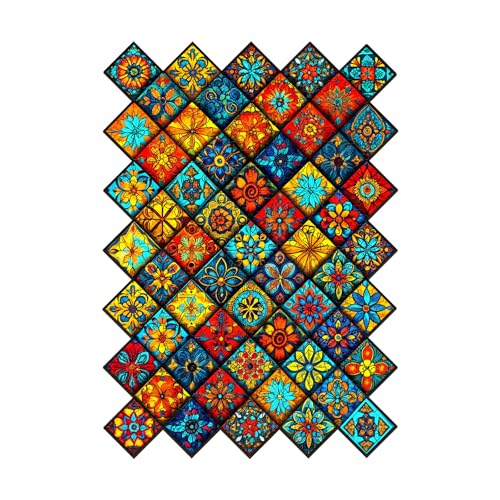 KaayeeWood Holzpuzzle Erwachsene,160 Teile Mandala Kaleidoskop Holz Puzzle,Einzigartige Wooden Puzzle Mit Box Aus Holz Geburtstagsgeschenk für Erwachsene und Kinder von KaayeeWood